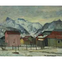 Emanuele Rambaldi, Landscape, Oil on Canvas