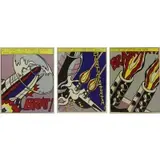 Roy Lichtenstein, As I Opened Fire, Triptych of Three Offset Lithographs