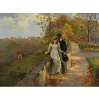Rudolf Eichstaedt, Genre Scene, Oil on Canvas