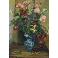 Arbit Blatas, Floral Still Life, Oil on Canvas