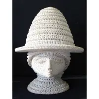 Alexander Ney, ALNey, Sculpture Elongated head in hat Terracotta, 1982
