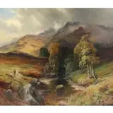 Clarence Roe, In the Highlands, Oil on Canvas