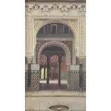 Fernando Liger Hidalgo, Mosque Interior, Oil on Canvas