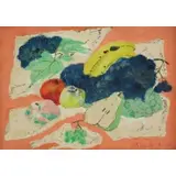 Jean de Botton, Rhythm in Fruits, Oil on Canvas