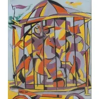 Carl Holty, Ride in the Sun, 1945, Oil on Board