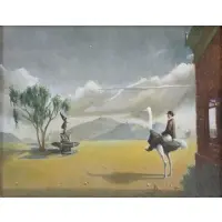 Joseph Rubin, Surrealist Scene, Oil on Canvas