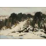 Jay Hall Connaway, Landscape, Two Sided Oil On Board