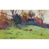 Joann Ballinger, Fall Glow "Signed lr left and with paperwork verso . From a storage Dimensions: 4.75