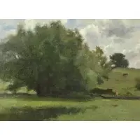 John Appleton Brown, Landscape, Oil on Board