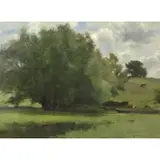 John Appleton Brown, Landscape, Oil on Board