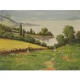 Lazlo Neogrady, Landscape, Oil on Canvas