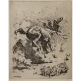 William Robinson Leigh, Western Scene, Etching