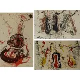 Armand Arman, Abstract Compositions Featuring Instruments, Grouping of Three Color Lithographs
