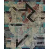 Robert Kelly, Puye, Mixed Media Collage on Canvas