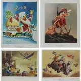 Carl Barks, Gifts for Shacktown, Grouping of Four Lithographs