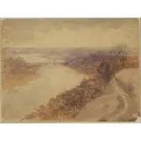 Stanford White, Harlem River, Watercolor