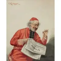 Carl Kronberger, Cardinal, Watercolor