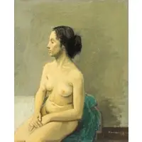 Nude by Raphael Soyer, Oil on Canvas, sold Sep 2019