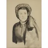 George Bellows, Salvation Army Lassie, 1922, Charcoal and pencil