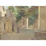 Arturo Terracina, Italian Landscape, Oil on Board