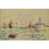 Paul Signac, The Coast of Brittany at Paim Paimpol