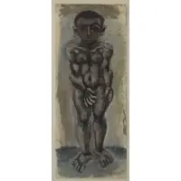 Max Weber, Portrait of a Boy, Gouache