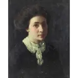 Dimitri Romanovski, Portrait of a Woman, Oil on Canvas Laid to Masonite