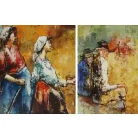 Jaro Slavko, Untitled, Pair of Oils on Canvas