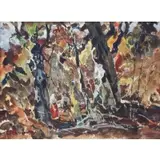 Landscape by John Edward Costigan, Watercolor, sold Sep 2019