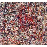 Jackson Pollock, Abstract Composition After Jackson Pollack, Oil on Canvas