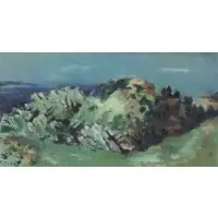 Rocks by Joseph Floch, Oil on Canvas, sold Sep 2019