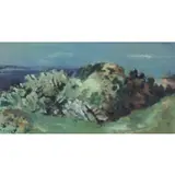 Joseph Floch, Rocks, Oil on Canvas
