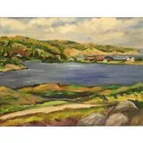 Steve Story, Fort Pond Montauk, Oil On Board "Fort Pond Montauk"