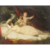 Nude with Putti by Thomas Sully, Oil on Canvas, sold Sep 2019