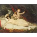 Thomas Sully, Nude with Putti, Oil on Canvas