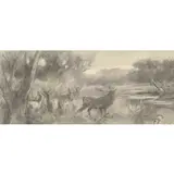 Franz Xaver von Pausinger, Deer and Stag in Forest