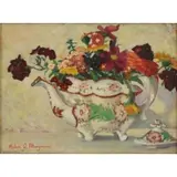 Helen Greene Musgrave, The Teapot, Oil on Board
