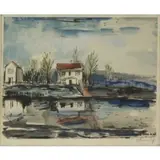 Maurice de Vlaminck, Bond de riviere, Color Lithograph