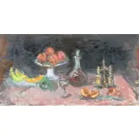 Arbit Blatas, Still Life, Oil on Plywood Board