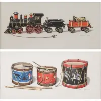 Stevan Dohanos, Stamp Designs, Pair of Gouaches on Board