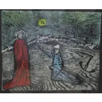 Anne Ryan, Now, Ever Awake, My Master Dear, I Fear a Deadly Storm, Color Woodcut
