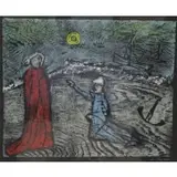 Anne Ryan, Now, Ever Awake, My Master Dear, I Fear a Deadly Storm, Color Woodcut