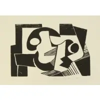Robert Blackburn, Abstract Composition, Woodcut