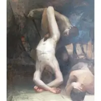 Vincent Desiderio, Nude Figures, Oil On Canvas