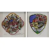 A Salute to the Fire and Police by Charles Fazzino, Pair of 3-D Serigraphs, sold Sep 2019