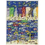 James Rizzi, Midnight in Manhattan, 1978, Screenprint