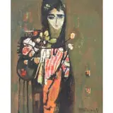 Zvi Meirovich, Portrait of a Woman, Oil on Canvas