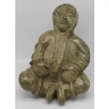 Johnny Nooveya, Nooveya, Carved Inuit sculpture of a seated Eskimo