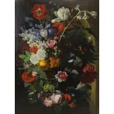 Jan Van Doust, Floral Still Life, Oil on Canvas