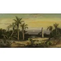 F.E. Church Attributed To, Coral Gables, Florida, Oil on Canvas